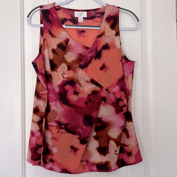 LOFT Sz LP, sleeveless, career, office, job, casual, business top, architectural - Picture 1 of 7